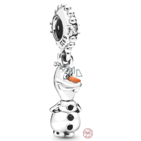 Charm Sterling silver 925 Disney Ice Kingdom, Olaf, movie bracelet pendant