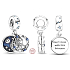 Charm Sterling silver 925 Marvel Star Wars Princess Leia 2in1, bracelet pendant