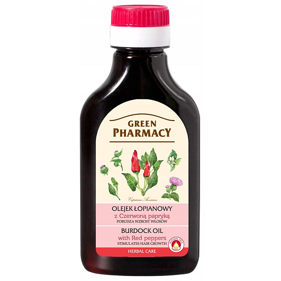 Green Pharmacy Burdock oil with red pepper to stimulate hair growth 100 ml