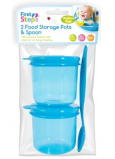 First Step Travel food set blue 2 bowls + spoon