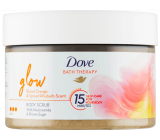 Dove Glow body scrub with the scent of red orange and rhubarb 295 ml