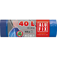 Alufix Pull-Closure Trash Bags 40 l, 15 pcs