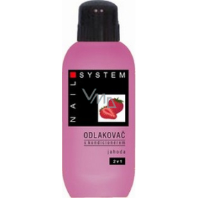 Nail System Strawberry with conditioner nail polish remover 100 ml