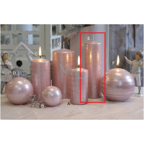 Lima Galaxy candle pink cylinder 50 x 170 mm 1 piece