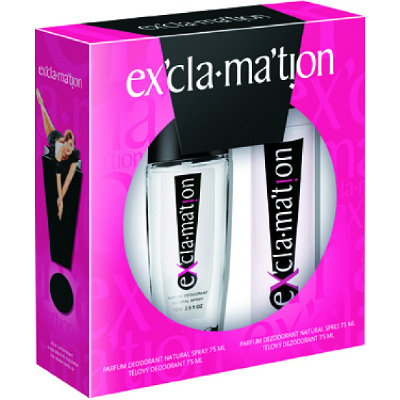 Exclamation Excla.mation Original perfumed deodorant glass for women 75 ml + deodorant spray 75 ml, cosmetic set
