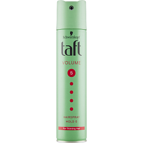 Taft Volume Mega, hair spray with double push-up effect, hold strength 5, 250 ml