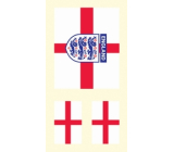 Sheet of Tattoo Stickers for Face and Body England Flag 2 Designs