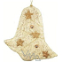 Sisal bell with glitter stars for hanging 21 cm