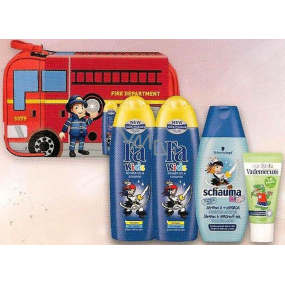 Fa Kids Pirate 2 x shower gel 250 ml + Schauma Kids shampoo 250 ml + Vademecum Junior Apple toothpaste 50 ml + bag set for small firefighters