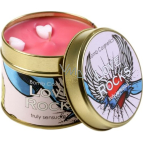 Bomb Cosmetics Love Rocks Candle Scented natural, handmade candle in a tin can burns for up to 35 hours