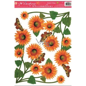 Window foil without glue corner sunflower 37 x 26 cm