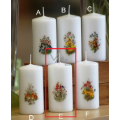 Lima Spring motif Sheep candle white cylinder 50 x 100 mm 1 piece