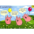Albi Playing card in the envelope For birthday Three piglets Jaromír Nohavica 14.8 x 21 cm