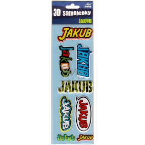 Nekupto 3D Stickers named Jakub 8 pieces