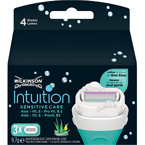 Wilkinson Intuition Sensitive Care Replacement Heads, 3 pcs