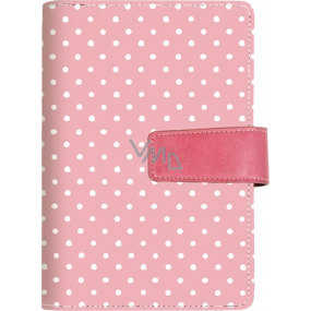 Albi Diary 2018 manager leatherette Pink with polka dots 12.5 cm × 18.5 cm × 2.5 cm