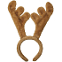 Beige antler headband 22 cm