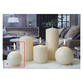 Lima Ice pastel candle creme ball 80 mm 1 piece