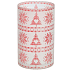 Yankee Candle Red Nordic Frosted Glass glass candlestick 19.5 x 12 cm