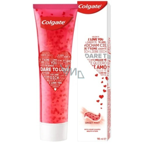 Colgate Dare To Love white toothpaste contains cooling soluble crystals in the shape of a heart 98 ml