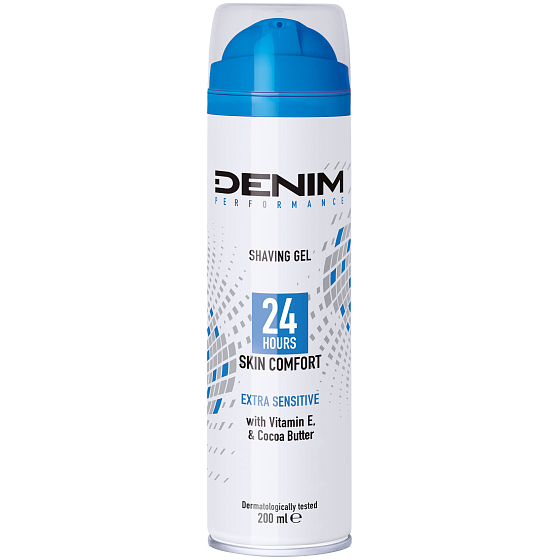 Denim Performance Extra Sensitive Shaving Gel for Men, for Sensitive Skin 200 ml