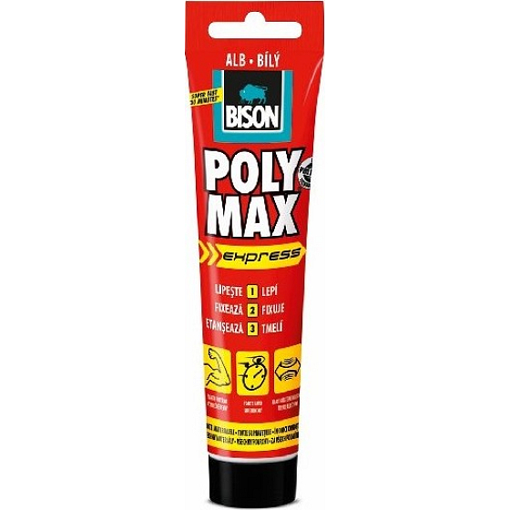 Bison Poly Max Express White fast-drying universal mounting sealant White 165 g
