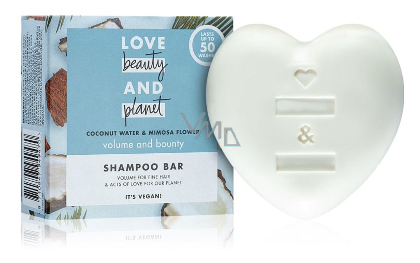 Love Beauty & Planet Coconut water and flowers Mimosa solid shampoo for  hair volume 90 g
