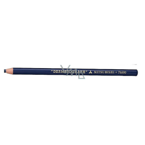 Uni Mitsubishi Dermatograph Industrial marking pencil for various types of surfaces Dark blue 1 piece