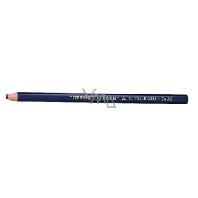 Uni Mitsubishi Dermatograph Industrial Marking Pencil for Various Types of Surfaces Dark Blue 1 Piece