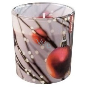 Bolsius Christmas balls scented candle in glass 72 x 80 mm, burning time 23 hours