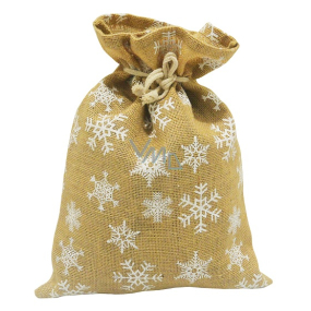 Jute bag with white flakes 27 x 36 cm