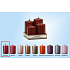 Lima Pyramid candle smooth metal red cylinder diameter 50 mm 4 pieces