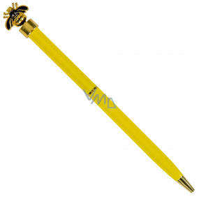 Albi Ballpoint pen yellow with a golden bee