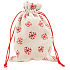 Fabric bag shiny flakes 13 x 18 cm