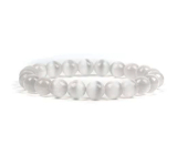 Ulexit / Cat's eye bracelet elastic natural stone, ball 8 mm / 16 - 17 cm