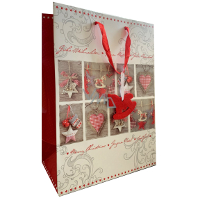 EP Line Gift paper bag 26 x 33,5 x 13,5 cm Christmas red decorations
