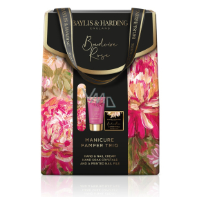 Baylis & Harding Mysterious Rose bath salt for hands 70 g + hand and nail cream 50 ml + nail file, cosmetic set for women