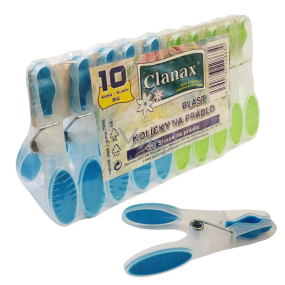 Clanax Big Clothes pegs plastic 10 pieces