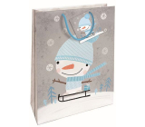 Nekupto Gift paper bag 32,5 x 26 x 13 cm Christmas snowman