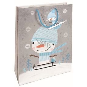 Nekupto Gift paper bag 32,5 x 26 x 13 cm Christmas snowman