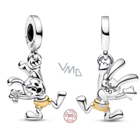 Charm Sterling silver 925 Disney 100. anniversary Oswald the rabbit, bracelet pendant