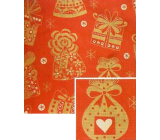 Nekupto Christmas gift wrapping paper 70 x 150 cm Red, golden gifts