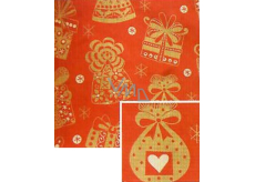 Nekupto Christmas gift wrapping paper 70 x 150 cm Red, golden gifts