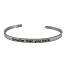 Stainless steel bracelet silver with engraving Smarter than you think, open cuff, 4 mm