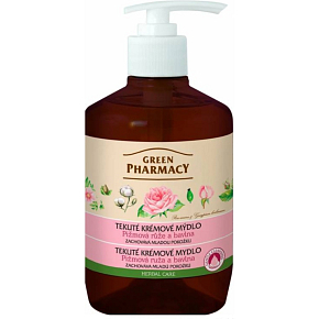 Green Pharmacy Musk Rose and Cotton Liquid Soap with Dispenser 460 ml
