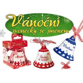 Nekupto Christmas bell with the name Luděk modrá
