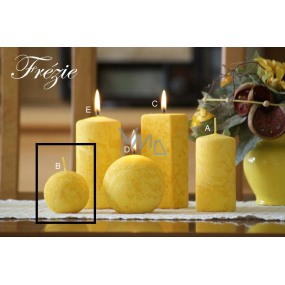 Lima Marble Freesia scented candle yellow ball 60 mm 1 piece