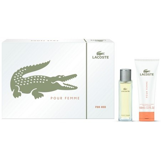 Lacoste pour Femme perfumed water 50 ml + body lotion 100 ml, gift set