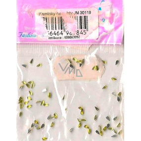 LaMeiLa Nail decorations rhinestones droplets yellow 1 pack