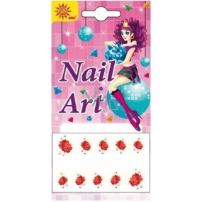 Self-adhesive nail decorations red 05 16 x 8 cm 1281